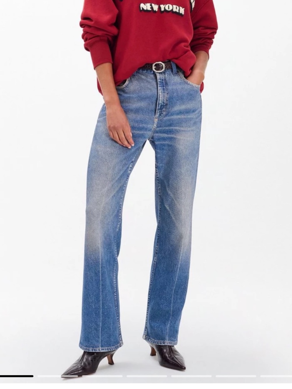 rag & bone Miramar Shea Relaxed Straight-Leg Jeans in Ryder Size 26